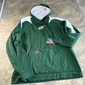 Mountain Dew Hoodie XL Holloway Green Pullover Hooded Sweatshirt NWT